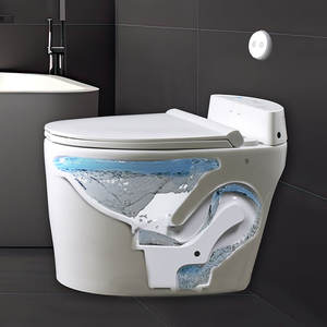 Inodoro Elongado Sin Contacto [TREVI] para Baños Públicos, Inodoro Inteligente sin Tanque con Descarga Automática y Sin Manos, Inodoro Higiénico ALB-DT100R - Product Image 3