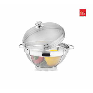 Wholesale Heavy Duty Stainless Steel SS Colander Food Grade Super Heavy With Lid <b>Mesh</b> Basket - Product Image 1