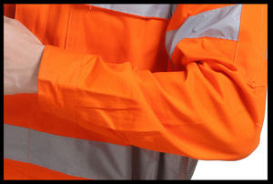 Wholesale Poly Cotton Men’s Work Coveralls Reflective Tape Industrial <b>Construction</b> Safety Overalls Durable Shop Workwear <b>Uniform</b> - Product Image 4