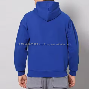 Gran oferta, sudaderas con capucha de ajuste Regular para hombre, sin cuerdas, azul, 360 gramos, ropa sólida de Terry francés, Sudadera con capucha de algodón para hombre, marca con logotipo personalizado - Product Image 6