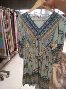 Camisa de Satén de Manga Larga con Estampado Étnico Bohemio y Estrellas, Cuello en V Vintage, Botones y Parches, Vestido Casual de Fiesta para Mujer, Camisas 2026 - Product Image 3