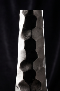 Vase en argent contemporain minimaliste, texture sculpturale, ensemble de décoration artistique, commande en gros - Product Image 3