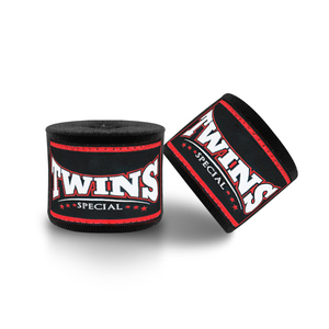 Venda de Boxeo Negra Doble Premium de Alta Calidad para Muay Thai, Alta Elasticidad, Impresión Personalizada, 5cm de Ancho, 500cm de Largo, Algodón Puro - Product Image 1