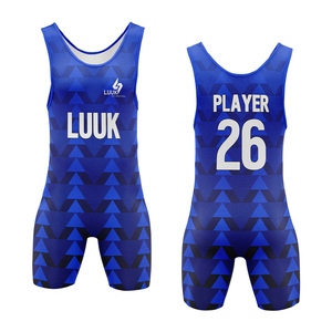 High Performance Men's Wrestling <b>Singlet</b> Breathable Compression Suit for Gym Training Wrestling and MMA Practice - Product Image 1