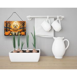Yellow Labrador Retriever Fall Wall Door Hanging Prints Aluminum Metal <b>Sign</b> for Kitchen <b>Bar</b> Home Decor 8HX12W Multicolor - Product Image 3