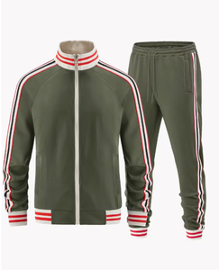 ชุดวอร์มผู้ชาย TRIBON SPORTS สีเขียว ผ้าฟลีซ แขนยาว ใส่สบายสำหรับฤดูใบไม้ร่วง ระบายอากาศได้ดี ผลิตจากโพลีเอสเตอร์ ทรงปกติ ซิปหน้า - Product Image 1