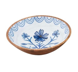 Saladiers en bois émaillé style indien, bol en bois d'acacia pour salade ou fruits, bols de service pour la maison et l'hôtel, impression personnalisée - Product Image 4