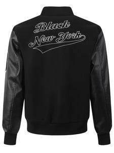 Veste de baseball varsity haut de gamme pour homme, en cuir, avec broderie et patchs personnalisés, manches en cuir, style streetwear, OEM - Product Image 6