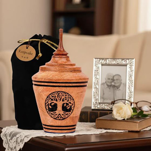 Luxury Rosewood Funeral Urn Supplier Handmade Wooden Keepsake Urn Set Wooden Ashes Urn with Decorative Inlay by AYAANS - Product Image 1