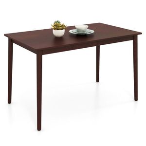 Table à manger de style mid-century de 48 pouces pour 4 personnes, pieds en bois de caoutchouc durable - Product Image 4