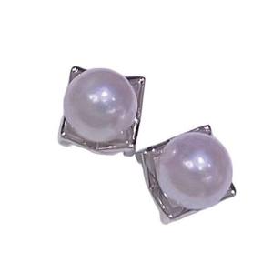 Boucles d'oreilles en argent pur S925 avec perle d'eau douce pour femmes, style simple, niche haut de gamme, perle ronde, lumière naturelle intense - Product Image 5