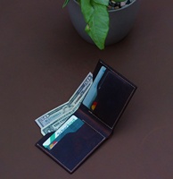 Dompet Kulit Asli Asli untuk Pria, Dompet Kunci Tempat Kartu Kredit Rfid 2021