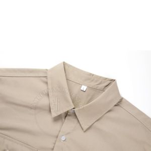 Chemise de soudage ignifuge FR, best-seller, haute visibilité, classe 2, beige, avec bandes réfléchissantes, manches longues - Product Image 2