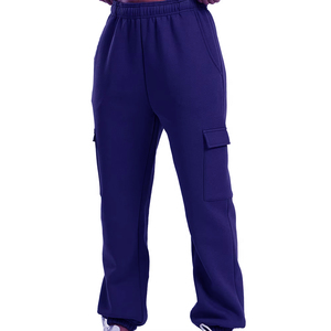 Pantalones Deportivos Casuales de Cintura Alta para Mujer, Diseño Personalizado, Elegantes para Uso Diario, con Bolsillos, en Tela de Felpa - Product Image 1