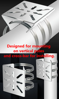 Support de montage vertical extérieur en acier inoxydable SUS304 pour caméra de surveillance, accessoires de sécurité CCTV, support d'antenne