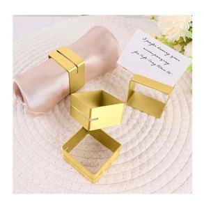 2025 luxueux anneaux de serviette en métal fabriqués à la main 4 pièces ensemble conceptions uniques couleurs vives élégant salle à manger mariages hôtel Table décor - Product Image 5