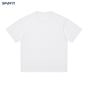 เสื้อยืดคอกลมแขนสั้นผ้าฝ้าย 100% รุ่นคัสตอม 230 กรัม ทรงปกติ สีพื้น ไม่มีลาย คอกลม ลำลอง สีขาว สีดำ - Product Image 3