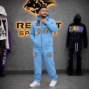 Ensemble de survêtement personnalisé OEM, vente en gros, logo, pantalon de jogging, sweat à capuche, vêtements de sport, fabricant, usine de vêtements, fournisseur - Product Image 1