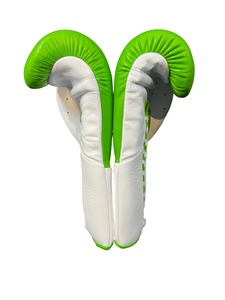 No Boxing No Life - Guantes de Boxeo de Cuero Vacuno Dorado con Cordones Personalizables y Dedos Completos, Conjuntos de Entrenamiento de Kick Boxing - Product Image 4