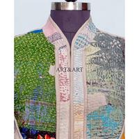 Nouvelle veste sans manches en coton indien fait main, multicolore, style patchwork Kantha, écologique et respirante, best-seller