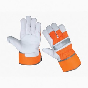 Guantes de Trabajo de Cuero/Algodón, Palma Reforzada, Resistentes al Calor, Impermeables, Transpirables, ANSI/ISEA Nivel de Corte 1, Orificio para el Pulgar, Personalizables - Product Image 1