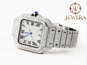 Hip Hop Moissanite Diamond Watch with Premium Stainless Steel Band Luxury Men's Jewelry Watch for Daily Wear Business and Events - Product Image 6