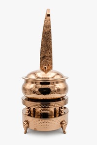 Aurevane Crownfin Chafer Royal Design Luxury Gold Hammered Stainless Steel Sustainable Durable Handi Chafing Dish Tall - Product Image 6