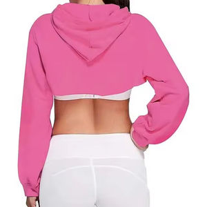 Sudadera Corta de Moda 2026 para Mujer, Talla Grande, 100% Algodón, Tejido Transpirable, Diseño Crop Top, Uso Diario, Informal - Product Image 2