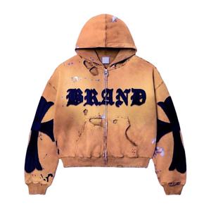 Hoodie personnalisé, effet délavé, coupe oversize pour les détaillants de streetwear vintage américain, avec motifs graphiques, faible MOQ - Product Image 6