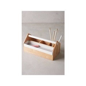 Wooden <b>Caddy</b> Organizer for <b>Kitchen</b> Counter Coffee Station Bathroom Essentials Dining Table and Farmhouse Home Storage - Product Image 3