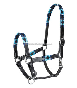 Harnais de polo pour cheval en cuir de qualité supérieure, design tressé, logo embossé, collier de tête réglable pour cheval - Product Image 3