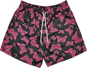 Shorts de basketball 2026 de 5 pouces 100 % polyester, personnalisables, double couche, imprimés par sublimation, couleur unie, séchage rapide, respirants, mi-longueur, décontractés - Product Image 1