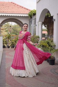Chaniya Choli de Algodón Puro Especial para Navratri, Lehenga Choli Tradicional India para Mujer, Secado Rápido, Absorbe la Humedad - Product Image 1