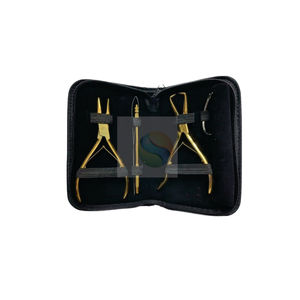 Kit de Herramientas para Extensiones de Cabello Chapadas en Oro de Primera Calidad – Aplicador de Microperlas con Pinzas Compuestas Duraderas - Product Image 1