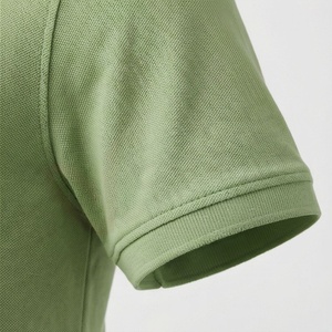 <b>Men's</b> Light <b>Green</b> Short Sleeve Pique <b>Polo</b> <b>Shirt</b> Casual Breathable Regular Fit Solid Knitted Design - Product Image 6