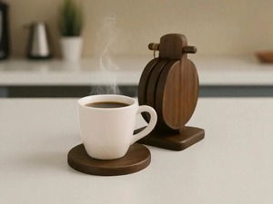 Premium Quality Handmade Wooden Coasters <b>Set</b> Durable Stylish Design Best Standard Placemat Dining Bar Occasions Hotels Kitchen - Product Image 4