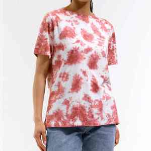 T-shirts courts tie-dye pour femmes, confortables, respirants, à manches courtes, pour un style décontracté, chemise fine pour femmes - Product Image 3