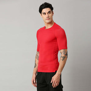 Best Sale Men Solid Color Shorts Sleeve <b>Blank</b> T Shirt Gym Training Tops Quick Dry Fitness Running T Shirt New Fashion with OEM - Product Image 5