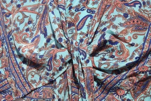 New Arrival Bohemian Bell Sleeve <b>Top</b> Fashionable New Printed Silk Wrap <b>Top</b> Bell Sleeves Crop <b>Top</b> Tunic Dress for Women - Product Image 5