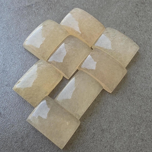 Calcite naturelle orange de qualité AAA, cabochon rectangulaire, pierre précieuse calibrée à dos plat - Product Image 2