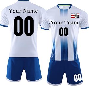 Conjunto de Camiseta de Fútbol Sublimada Personalizada, Transpirable, para Hombre Adulto, Manga Corta, Cuello Redondo, Correa Ajustable, Cintura Elástica, Secado Rápido - Product Image 2