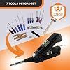 Multiutensile Kelvin 17 per Uso Quotidiano - Manico in Alluminio Nero con Pinze in Acciaio, Cacciavite, Chiave, Lama e Righello - Product Image 3