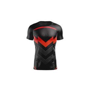 Camiseta Deportiva Personalizada, Elástica, Ajustada, Cuello Alto, para Hombre, para Entrenamiento, Gimnasio, Ropa Deportiva, Manga Corta, Compresión - Product Image 3