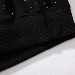 เสื้อสเวตเชิ้ตคอกลมประดับคริสตัลเต็มตัว พรีเมียม ผ้าคอตตอนผสมเนื้อหนา สำหรับฤดูหนาว ปักลายปะแบบกำหนดเอง แฟชั่น - Product Image 6