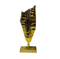 Statue de visage de conception indienne pour la décoration de la maison, finition nickel et or disponible, aluminium en taille personnalisée pour statue de maison