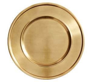 Round Metal Charger <b>Plate</b> with Gold Rim Glam Design for Wedding Table Setting charger <b>plate</b> - Product Image 2