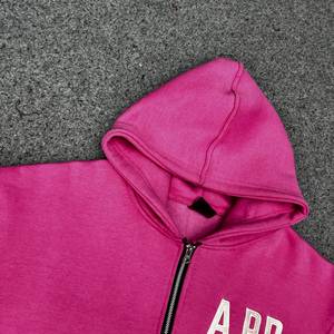 Sudadera con Capucha y Cremallera para Hombre REXFIT SPORTS, Logotipo Estampado en la Parte Delantera, Mangas con Estampado, Unisex, Felpa, Informal, Ropa de Otoño, Servicio OEM, 100% Algodón - Product Image 3