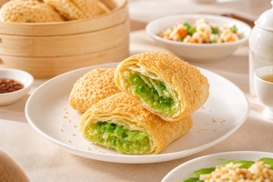 J-ORIGIN FOODS Crêpes feuilletées chinoises surgelées au sésame et aux oignons verts Shao Bing Jiangnan, prêtes à cuisiner, emballage personnalisable - Product Image 3