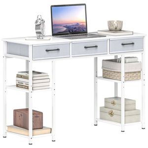 Small White Writing <b>Desk</b> for Home Office or Student Use Computer <b>Desk</b> - Product Image 5