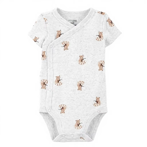 Combinaison pour bébé à manches longues avec fermeture éclair, 100% coton, motif de dessin animé, de haute qualité, printemps automne, mignonne, pour nouveau-né - Product Image 1